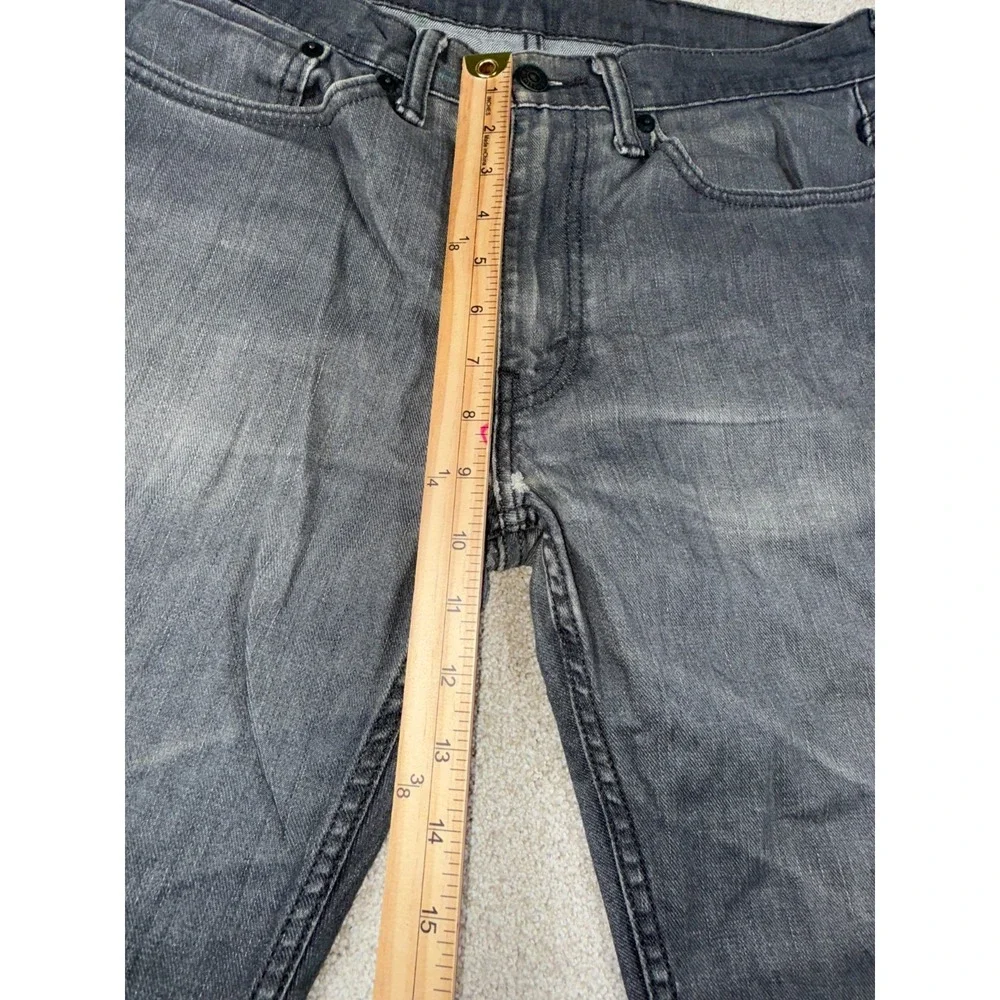 Levi's 514 Straight Fit Jeans Men 34x32 Gray Denim Mid Rise Medium‎ Wash Outdoor